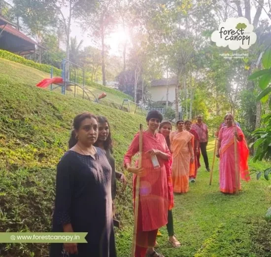 Nature walk Forest Canopy resort, Thekkady